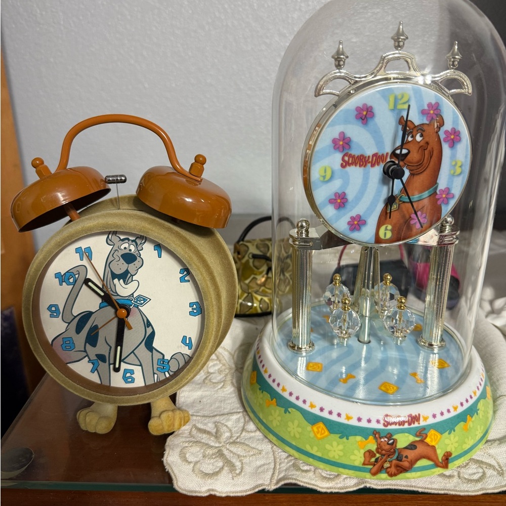 Vintage Style Clock Duo - Gold and Blue